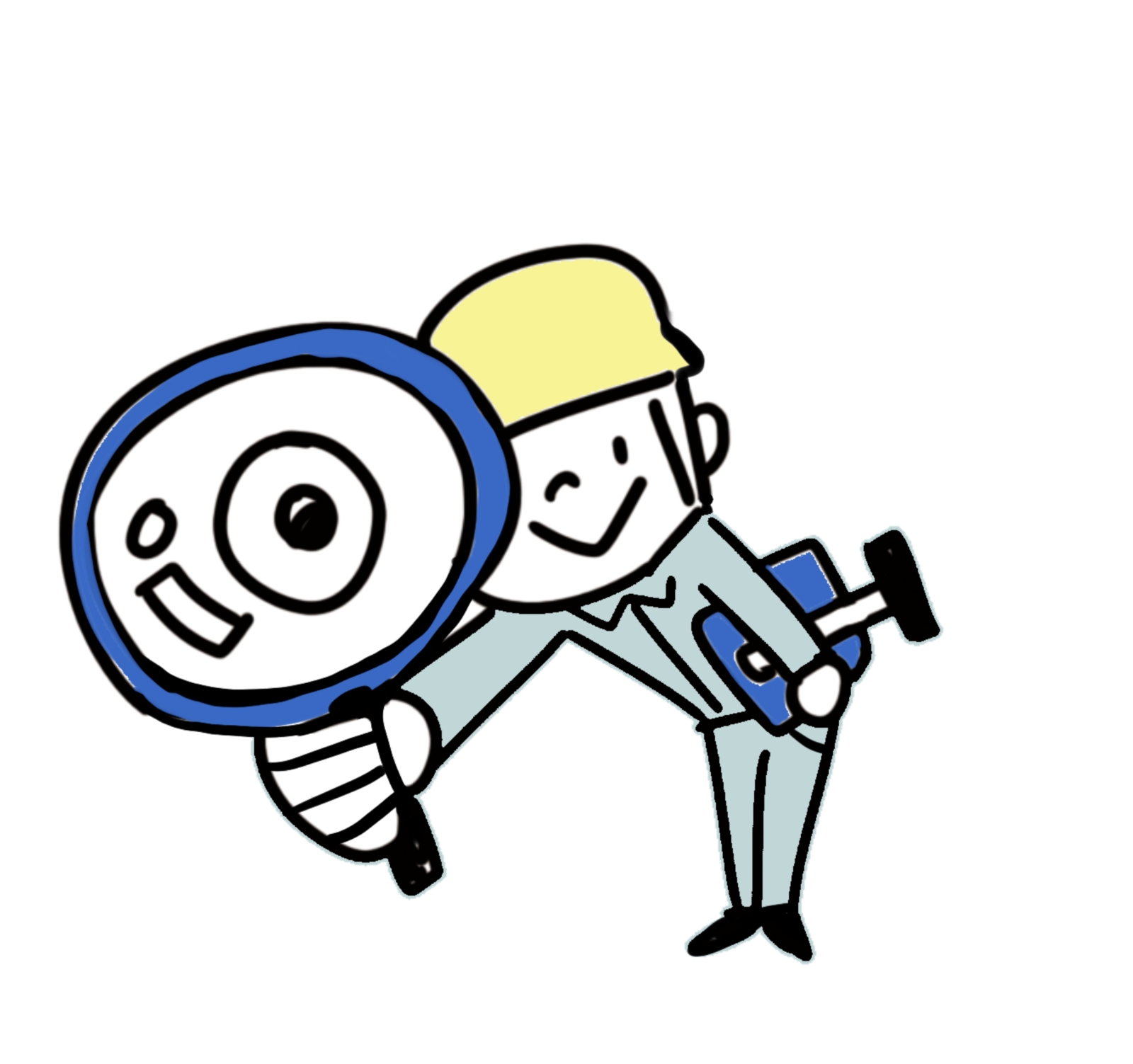 詳しく点検する人